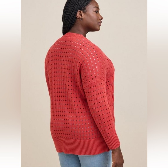 NWT Torrid Cable Boyfriend Cardigan Sweater - Picture 4 of 8